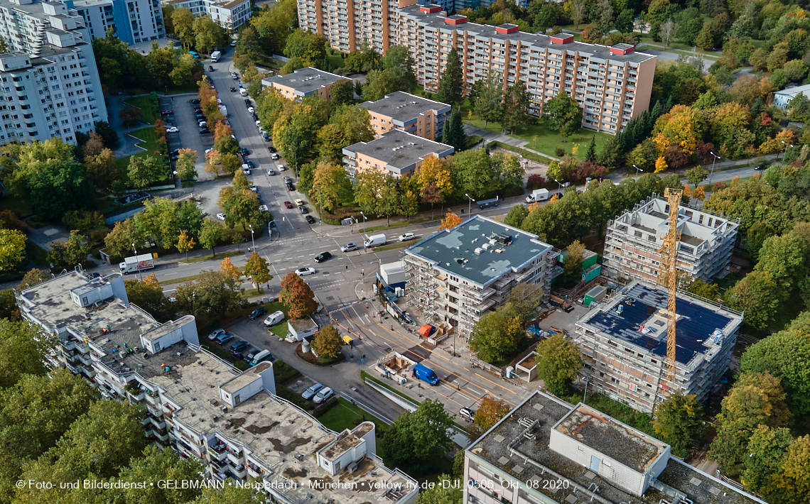 08.10.2020 - Aufstockungsbaustelle Oskar-Maria-Graf-Ring in Neuperlach